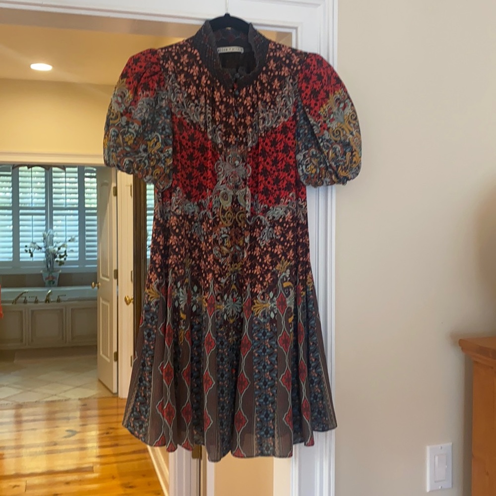 Alice and Olivia puff sleeve dress